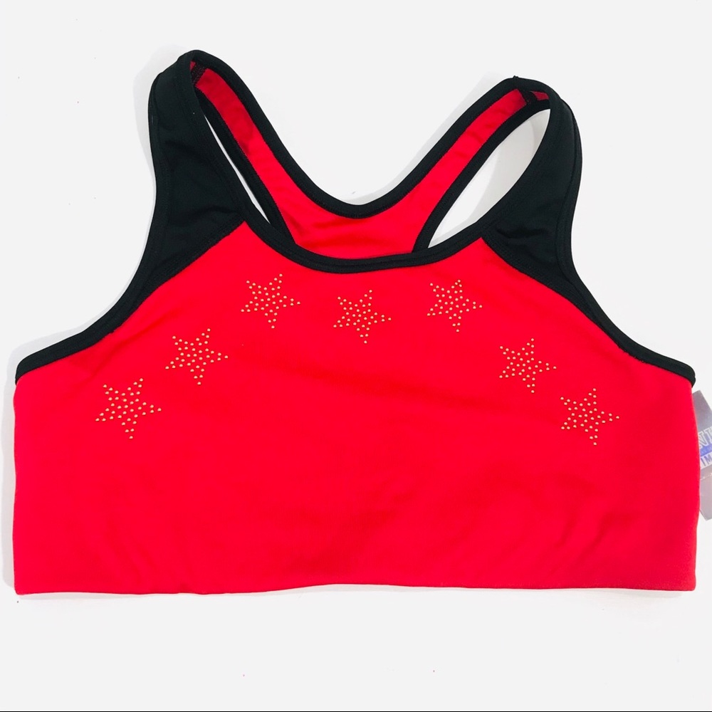 PINK Victoria’s Secret Stars Sports Bra, Red, Large